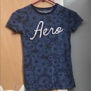 Aéropostale Blue Flower Tee